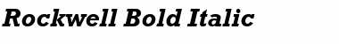 Rockwell Bold Italic Font