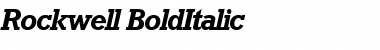 Rockwell-BoldItalic Regular Font