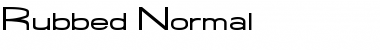 Rubbed Normal Font