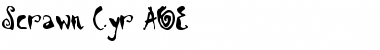 Scrawn Cyr AOE Regular Font