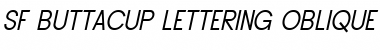 SF Buttacup Lettering Oblique Font