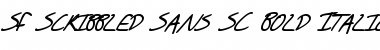 SF Scribbled Sans SC Bold Italic Font