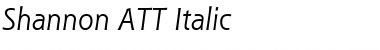 Shannon ATT Italic Font