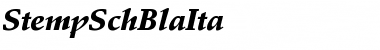 StempSchBlaIta Regular Font