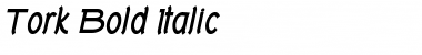 Tork Bold Italic Font