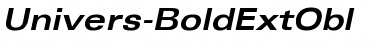Univers-BoldExtObl Regular Font