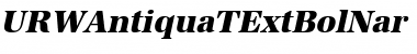 Download URWAntiquaTExtBolNar Font