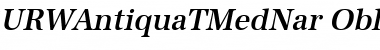 URWAntiquaTMedNar Oblique Font