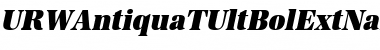 URWAntiquaTUltBolExtNar Oblique Font