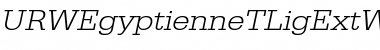 URWEgyptienneTLigExtWid Oblique Font