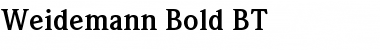 Weidemann Bk BT Bold Font