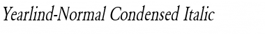 Yearlind-Normal Condensed Italic Font