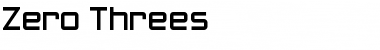 Zero Threes Regular Font