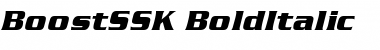 BoostSSK BoldItalic Font