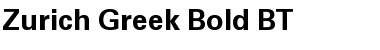 ZurichGreek BT Bold Font