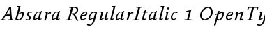 Absara Regular Italic Font