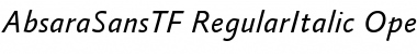 Download AbsaraSansTF-RegularItalic Font