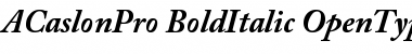 Adobe Caslon Pro Bold Italic Font