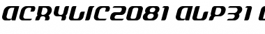 ACRYLIC2081 ALP31 Font