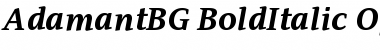 Adamant BG Bold Italic Font