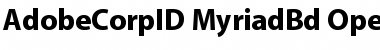 Adobe Corporate ID Myriad Bold Font