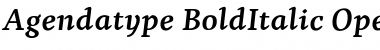 Agendatype Bold Italic Font