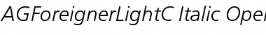AGForeignerLightC Italic Font