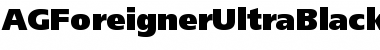 AGForeignerUltraBlackC Regular Font