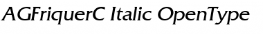 AGFriquerC Italic Font