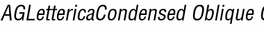 AGLettericaCondensed Oblique Font