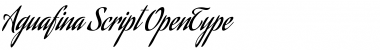 Aguafina Script Regular Font