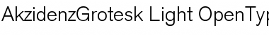 AkzidenzGrotesk Light Font