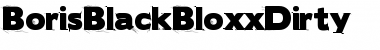 Download BorisBlackBloxxDirty Font