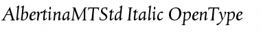 Albertina MT Std Italic Font