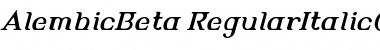 Download AlembicBeta-RegularItalicOne Font