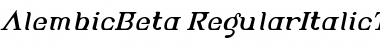 AlembicBeta RegularItalicTwo Font