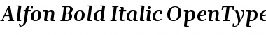 Alfon Bold Italic Font