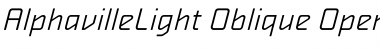 AlphavilleLight Oblique Font