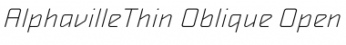 AlphavilleThin Oblique Font