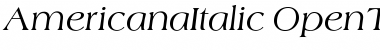 Americana Italic Font