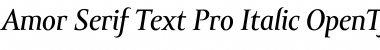 Amor Serif Text Pro Italic Font