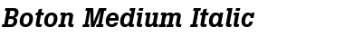 Boton ItalicBold Font