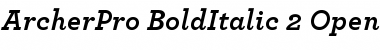 ArcherPro Bold Italic Font