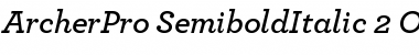 ArcherPro Semibold Italic Font