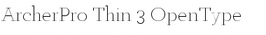 ArcherPro Thin Font