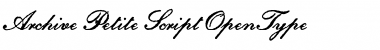 Archive Petite Script Font