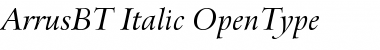 Bitstream Arrus Italic Font