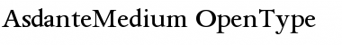 AsdanteMedium Regular Font