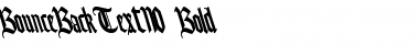 BounceBackText110 Bold Font