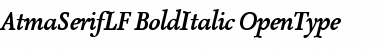 AtmaSerifLF-BoldItalic Regular Font